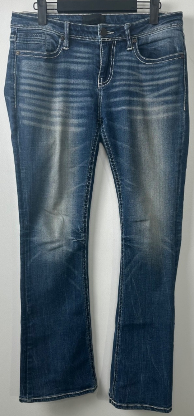 Buckle Black Fit No. 53 Bootcut Jeans Women 28 Blue Denim Stretch Whispering D35
